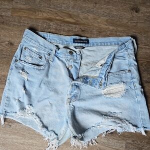 Aeropostale Blue Jean Shorts Distressed Cut-Offs